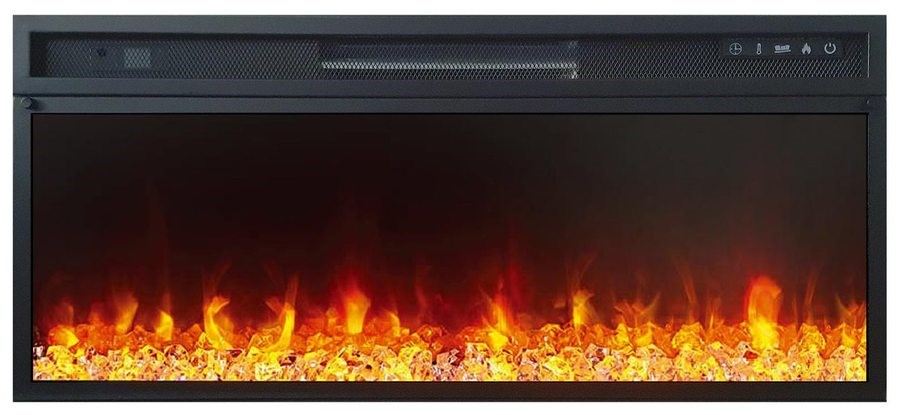 Линейный электрокамин Royal Flame Lindos белый c очагом Vision 42 LED
