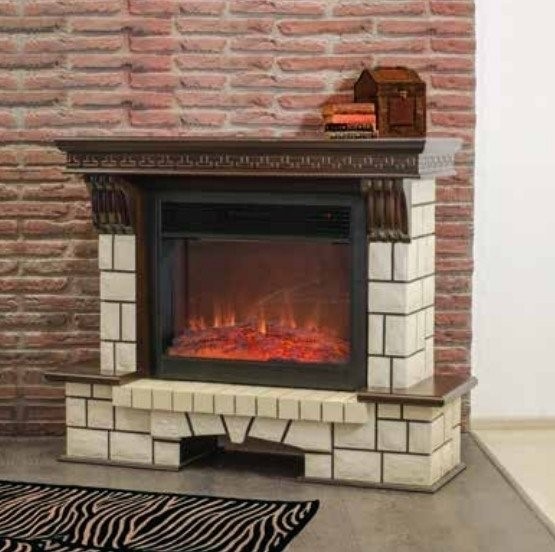 Угловой широкий портал Real-Flame Stone Corner 25/25,5
