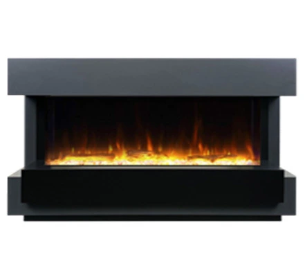 Линейный электрокамин Royal Flame Cube серый графит с очагом Astra 36