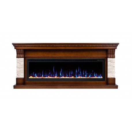 Линейный электрокамин Real-Flame Michigan 60 с очагом Saphir 60