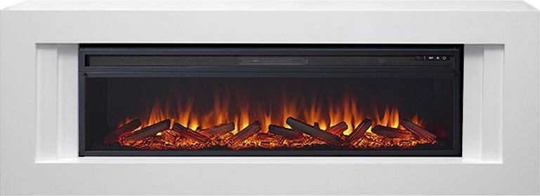 Линейный электрокамин Royal Flame Line 60 (белый) с очагом Vision 60 LOG LED