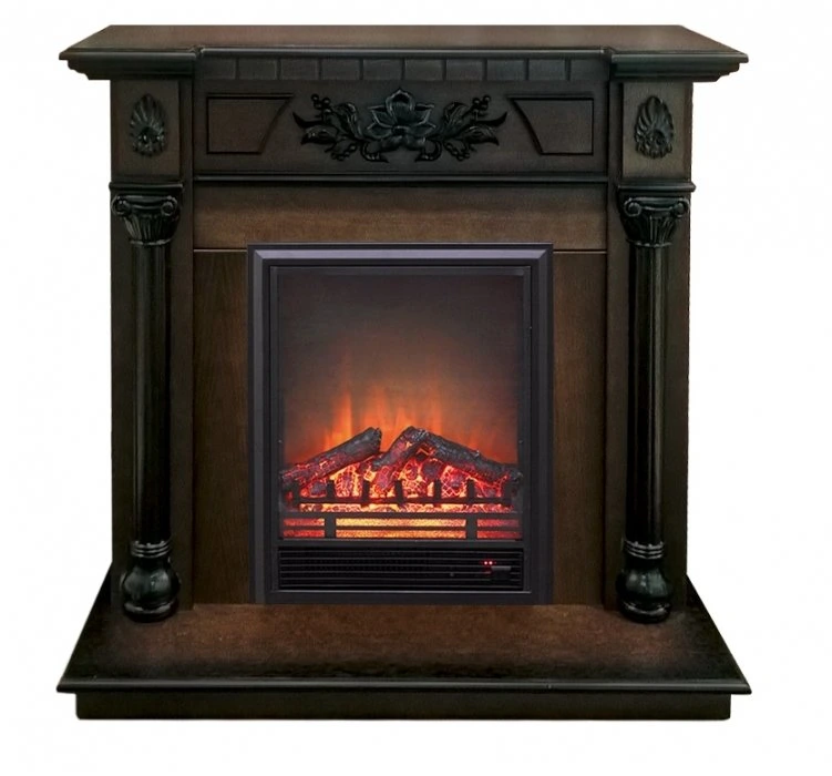 Электрокамин с классическим очагом 2D Real-Flame Dacota STD/EUG AO с очагом Eugene