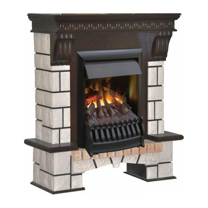 Электрокамин с классическим очагом 3D Real-Flame Stone STD/EUG с очагом 3D Oregan