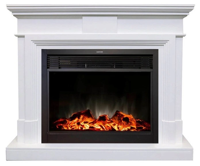 Электрокамин с широким очагом 2D Real-Flame Marco 26 WT-591 с очагом Moonblaze Lux Bl/Br