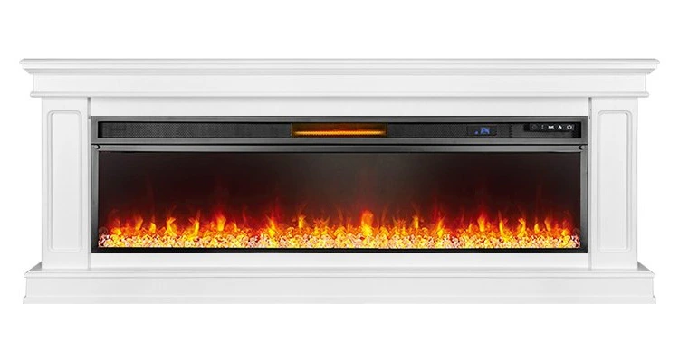 Линейный электрокамин Royal Flame Geneva 60 (белый) с очагом Vision 60 LED