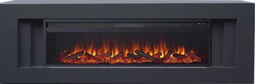 Линейный электрокамин Royal Flame Line Graphite Grey 60 (серый графит) с очагом Vision 60 LOG LED