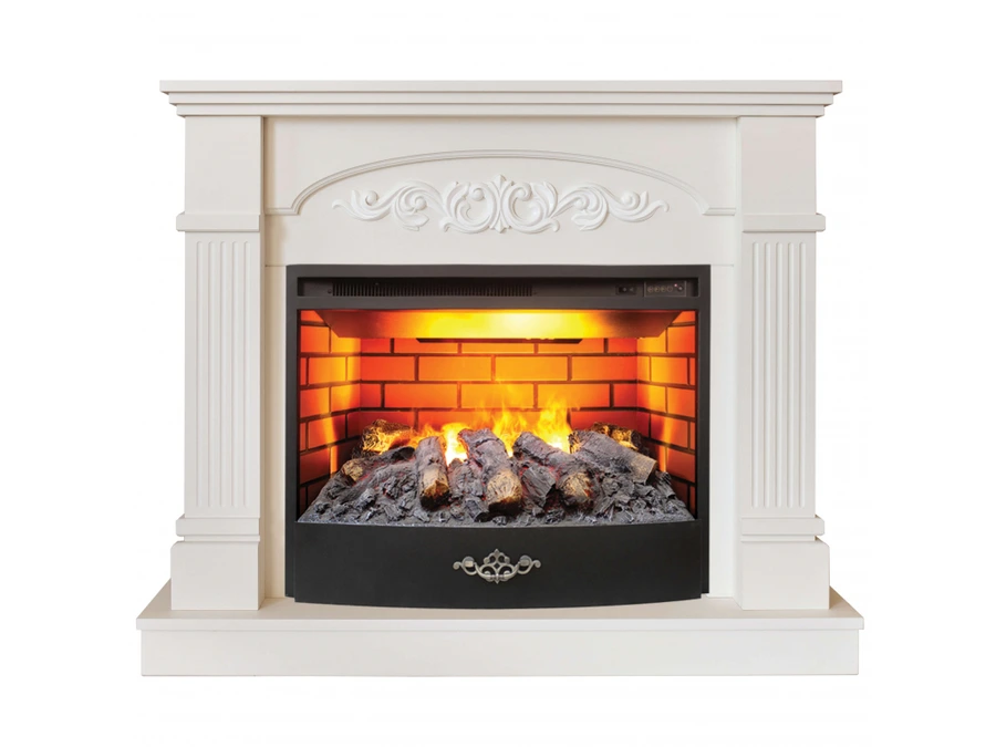Электрокамин с широким очагом 3D Real-Flame Cristina 25,5 с очагом 3D Firestar 25,5