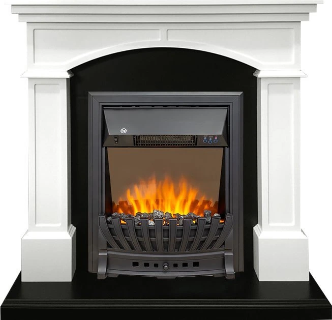 Электрокамин с классическим очагом 2D Royal Flame Langford с очагом Aspen Black (Белый с черным)