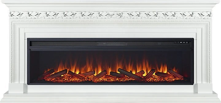 Линейный электрокамин Royal Flame Valletta 60 (белый) с очагом Vision 60 LED
