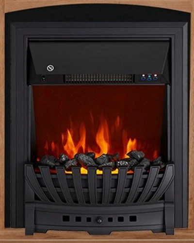 Электрокамин с классическим очагом 2D Royal Flame Barcelona дуб табачный с очагом Aspen Black — фото 3