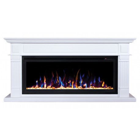 Линейный электрокамин Real-Flame Islandia BV/42 (WT-552) с очагом Saphir 42