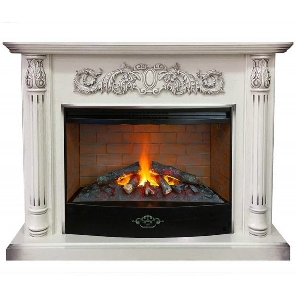 Электрокамин с широким очагом 3D Real-Flame Salford 33 WT с очагом 3D Firestar 33