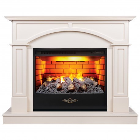Электрокамин с широким очагом 3D Real-Flame Jacomo 25,5 с очагом 3D Firestar 25,5