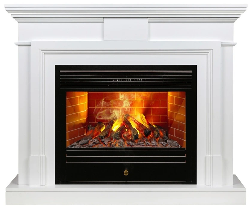 Электрокамин с широким очагом 3D Real-Flame Marco 26 WT-591 с очагом 3D Novara