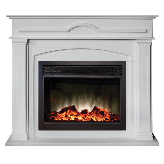 Электрокамин с широким очагом 2D Real-Flame Mirra 26 WT с очагом Moonblaze Lux Bl/Br
