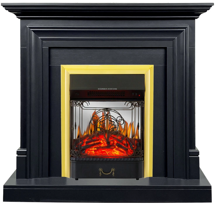 Электрокамин с классическим очагом 2D Royal Flame Bradford (Серый графит) с очагом Majestic FX M Brass/Black