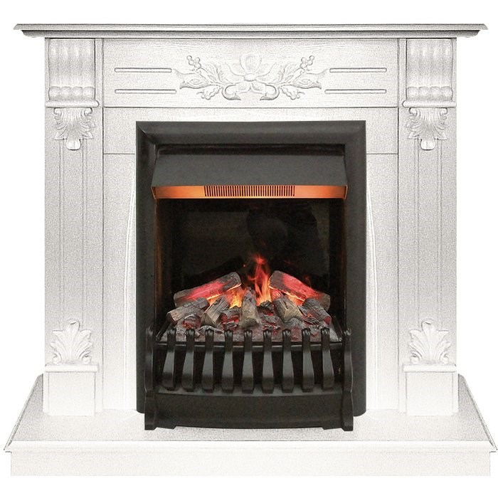 Электрокамин с классическим очагом 3D Real-Flame Ottawa STD/EUG WT с очагом 3D Oregan