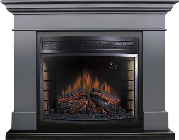 Электрокамин с широким очагом 2D Royal Flame California Graphite grey с очагом Dioramic 28 LED FX
