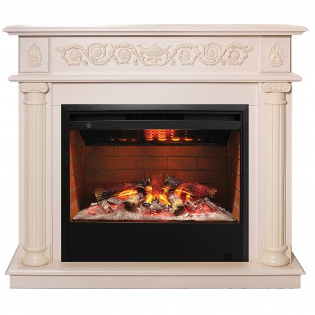 Электрокамин с широким очагом 3D Real-Flame Attica 25,5/26 WT с очагом 3D Helios 26