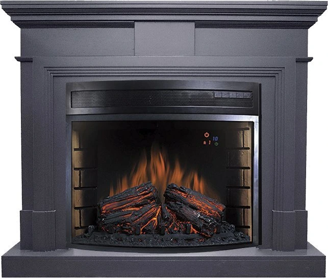 Электрокамин с широким очагом 2D Royal Flame Coventry Graphite Grey с очагом Dioramic 28 LED FX