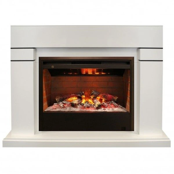 Электрокамин с широким очагом 3D Real-Flame Lindelse 26 WT с очагом 3D Helios 26