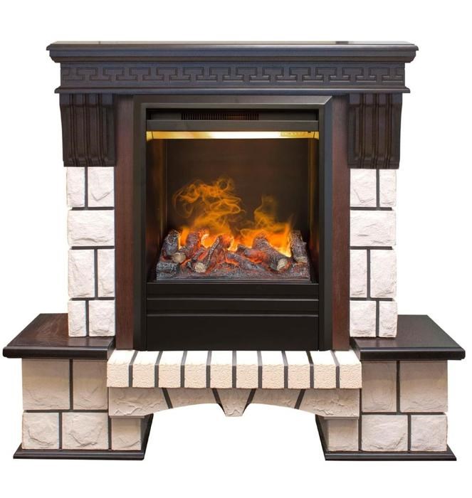 Электрокамин с классическим очагом 3D Real-Flame Stone new STD/EUG с очагом 3D Olympic