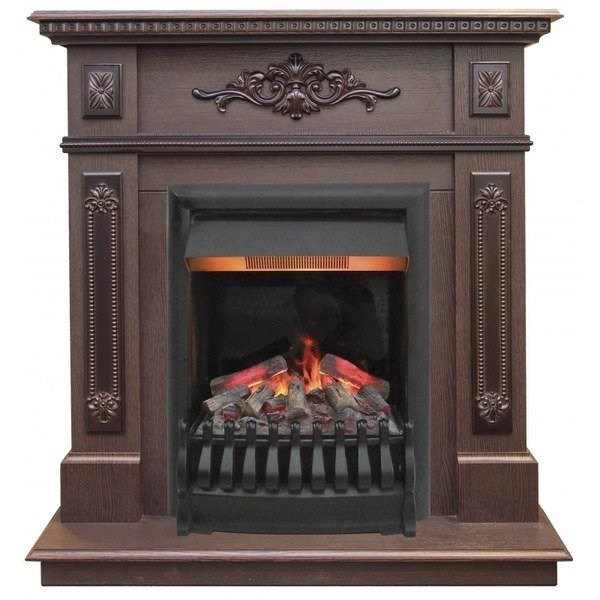 Электрокамин с классическим очагом 3D Real-Flame Lilian STD/EUG DN с очагом 3D Oregan