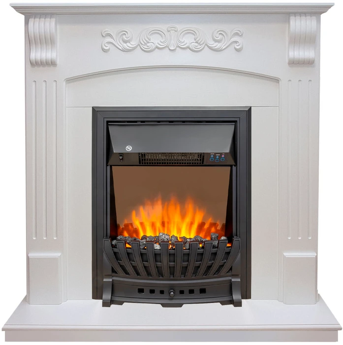 Электрокамин с классическим очагом 2D Royal Flame Sorrento с очагом Aspen Black/Brass