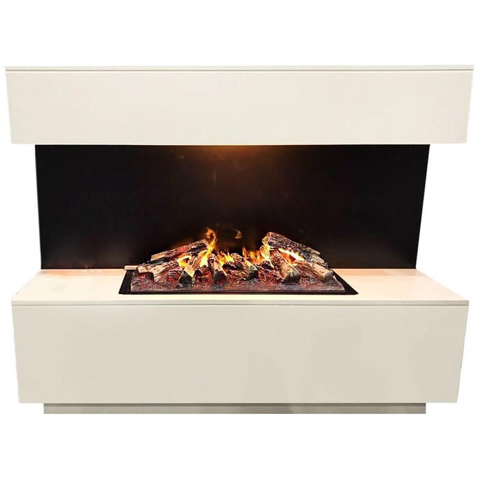 Линейный электрокамин Real-Flame Modern CST 1000 WT с очагом 3D Cassette 1000