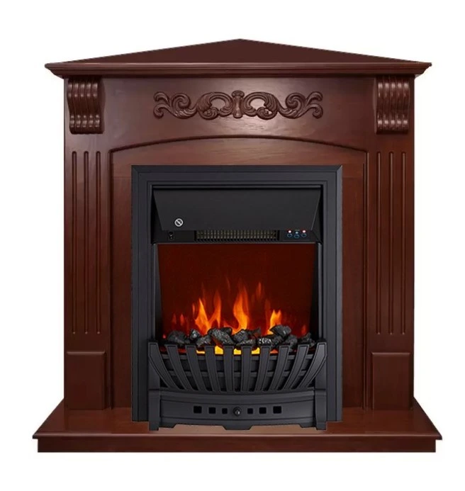 Электрокамин с классическим очагом 2D Royal Flame Sorrento угл.(Орех) с очагом Aspen Black