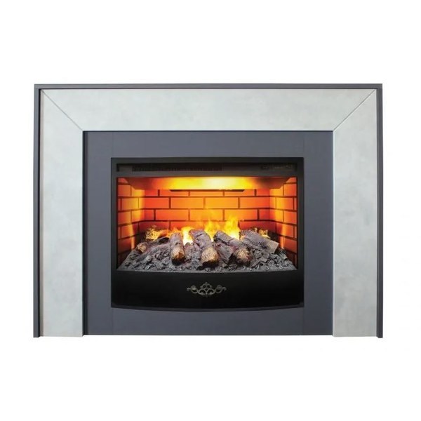 Электрокамин с широким очагом 3D Real-Flame Jersey 25,5 WT (GR-F718) с очагом 3D Firestar 25,5