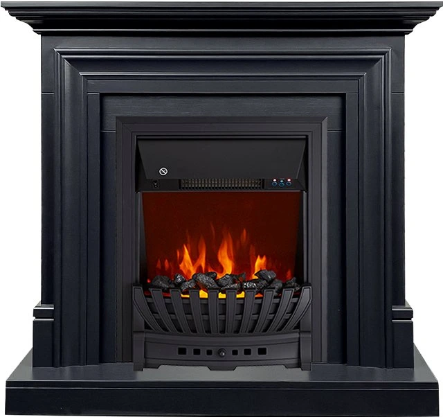 Электрокамин с классическим очагом 2D Royal Flame Bradford (Серый графит) с очагом Aspen Black