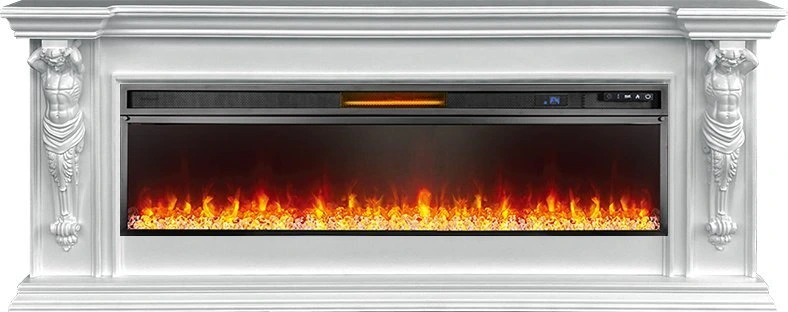 Линейный электрокамин Royal Flame Sparta 60 (белый) с очагом Vision 60 LOG LED