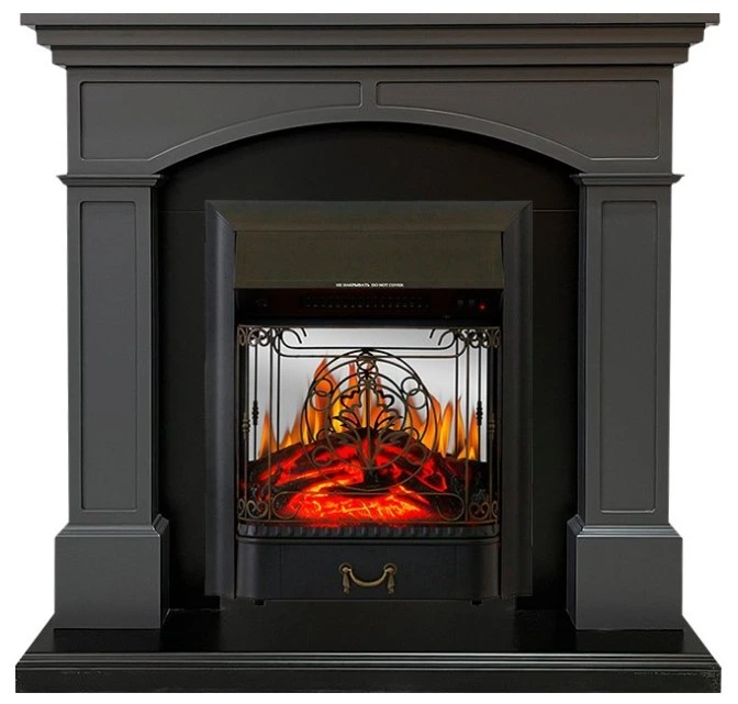 Электрокамин с классическим очагом 2D Royal Flame Langford (серый графит) с очагом Majestic FX M