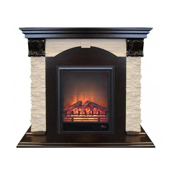 Электрокамин с классическим очагом 2D Real-Flame Dublin LUX STD/EUG/24 AO DN-856 с очагом Eugene