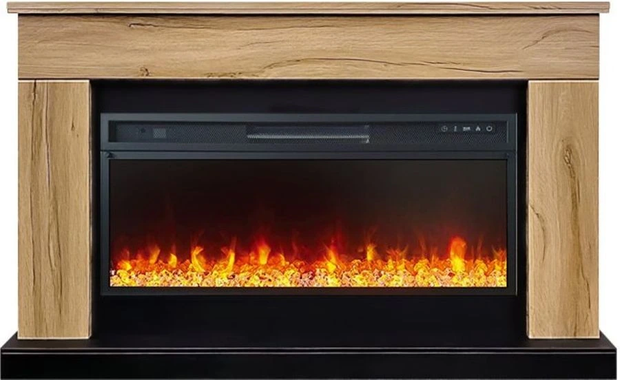 Линейный электрокамин Royal Flame BERGEN дуб галифакс c очагом Vision 42 LED