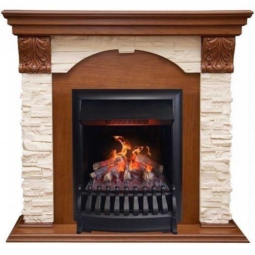 Электрокамин с классическим очагом 3D Real-Flame Dublin LUX STD/EUG AO с очагом 3D Oregan