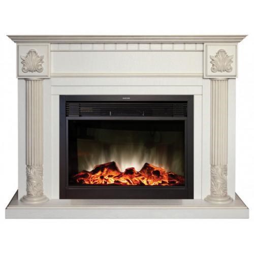 Электрокамин с широким очагом 2D Real-Flame Imperia 33/26 WT с очагом Moonblaze Lux Bl/Br